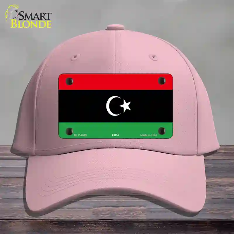 Libya Flag Novelty License Plate Hat Cotton / Pink