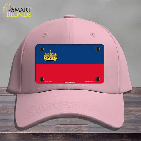 Liechtenstein Flag Novelty License Plate Hat Cotton / Pink