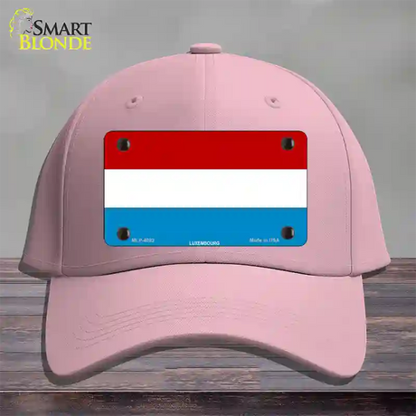 Luxembourg Flag Novelty License Plate Hat Cotton / Pink