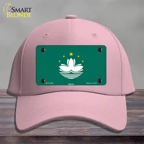 Macao Flag Novelty License Plate Hat Cotton / Pink