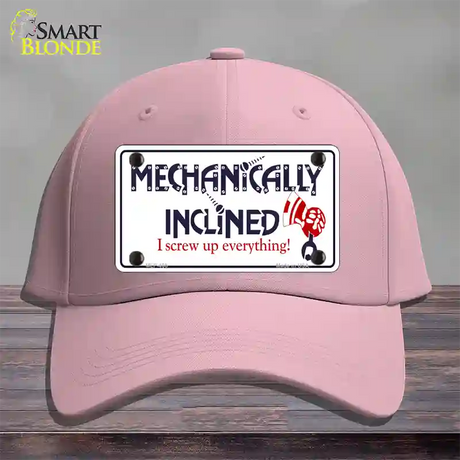 Mechanically Inclined Novelty License Plate Hat Cotton / Pink