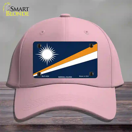 Marshall Islands Flag Novelty License Plate Hat Cotton / Pink