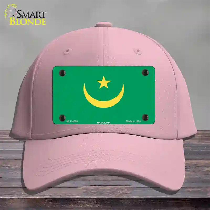 Mauritania Flag Novelty License Plate Hat Cotton / Pink