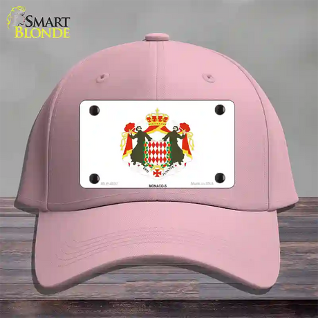 Monaco-S Flag Novelty License Plate Hat Cotton / Pink