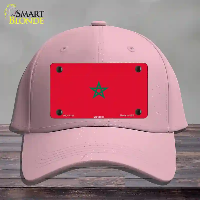 Morocco Flag Novelty License Plate Hat Cotton / Pink