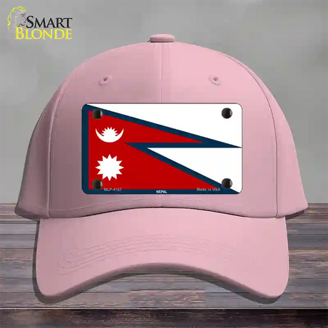 Nepal Flag Novelty License Plate Hat Cotton / Pink