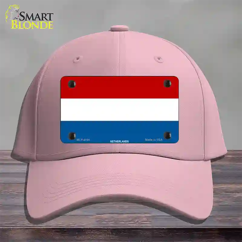 Netherlands Flag Novelty License Plate Hat Cotton / Pink