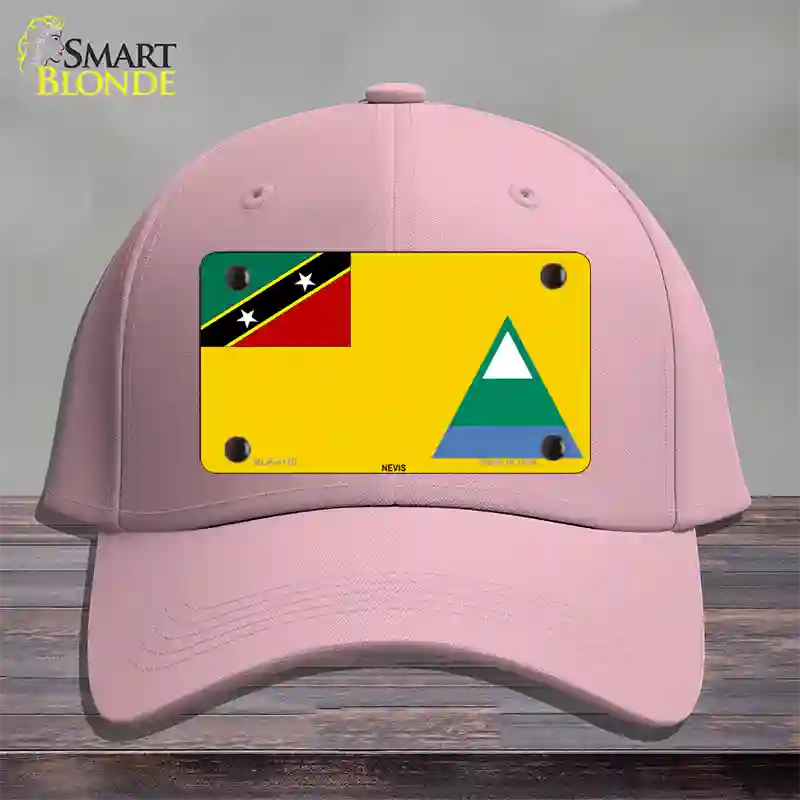 Nevis Flag Novelty License Plate Hat Cotton / Pink