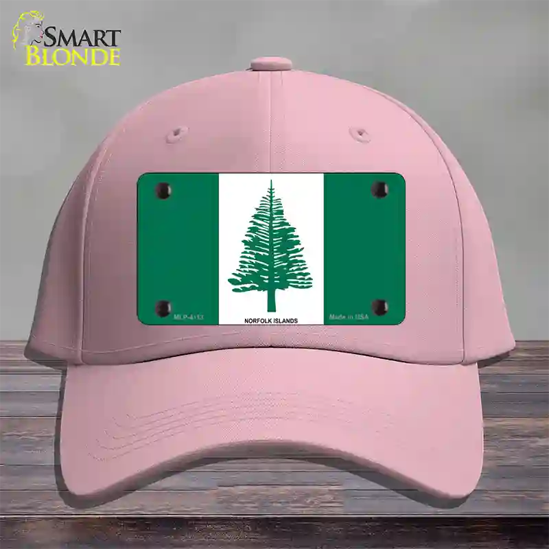 Norfolk Islands Flag Novelty License Plate Hat Cotton / Pink