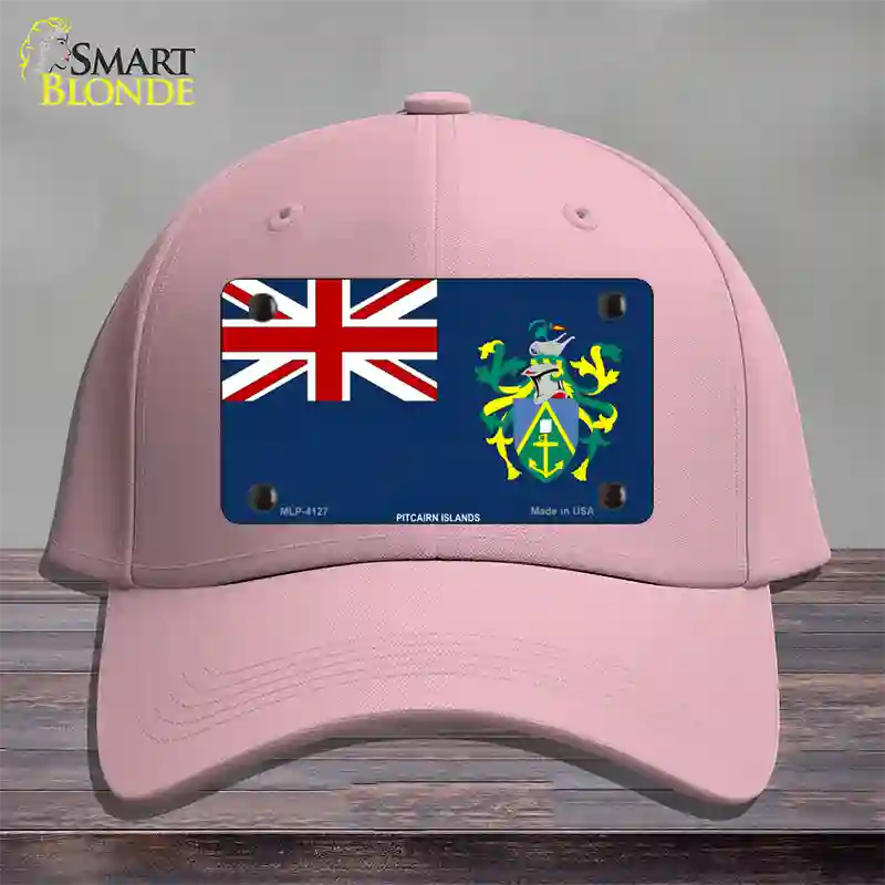 Pitcairn Islands Flag Novelty License Plate Hat Cotton / Pink