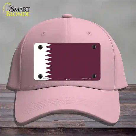 Qatar Flag Novelty License Plate Hat Cotton / Pink