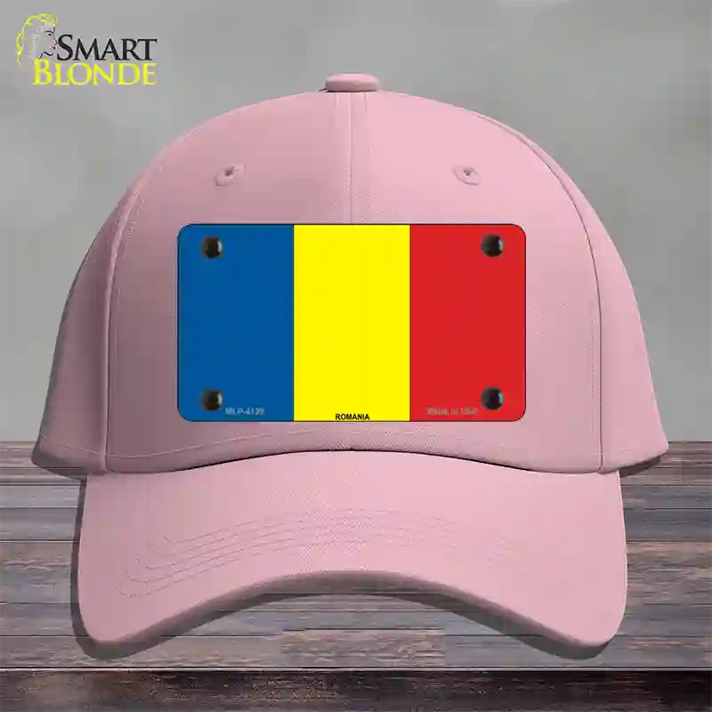 Romania Flag Novelty License Plate Hat Cotton / Pink