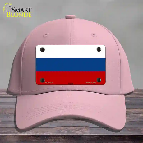 Russia Flag Novelty License Plate Hat Cotton / Pink