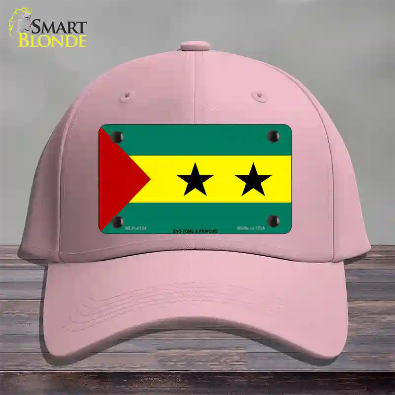 Sao Tome And Principe Flag Novelty License Plate Hat Cotton / Pink