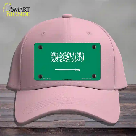 Saudi Arabia Flag Novelty License Plate Hat Cotton / Pink