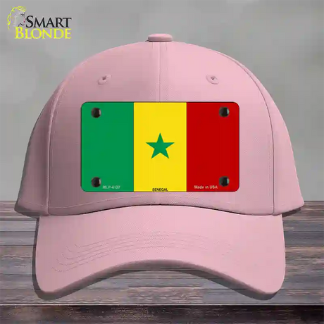 Senegal Flag Novelty License Plate Hat Cotton / Pink