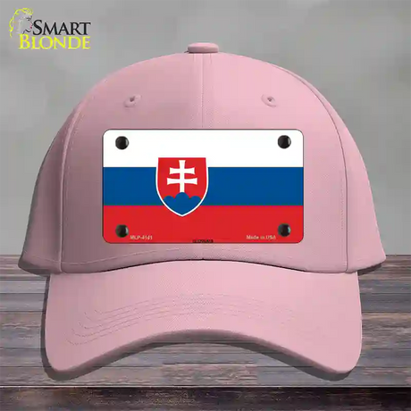 Slovakia Flag Novelty License Plate Hat Cotton / Pink