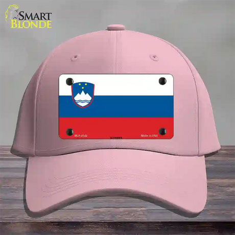 Slovenia Flag Novelty License Plate Hat Cotton / Pink