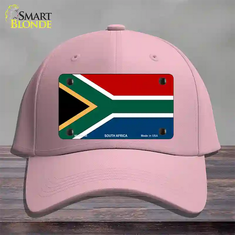 South Africa Flag Novelty License Plate Hat Cotton / Pink