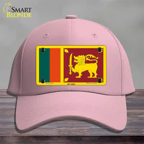 Sri Lanka Flag Novelty License Plate Hat Cotton / Pink