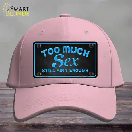 Too Much Sex Novelty License Plate Hat Cotton / Pink