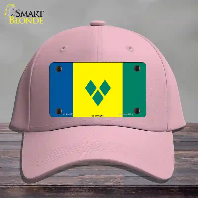 St Vincent Flag Novelty License Plate Hat Cotton / Pink