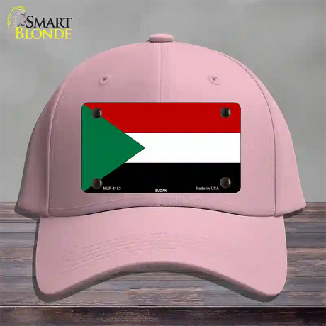 Sudan Flag Novelty License Plate Hat Cotton / Pink