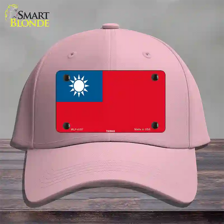 Taiwan Flag Novelty License Plate Hat Cotton / Pink