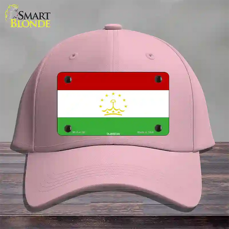 Tajikistan Flag Novelty License Plate Hat Cotton / Pink