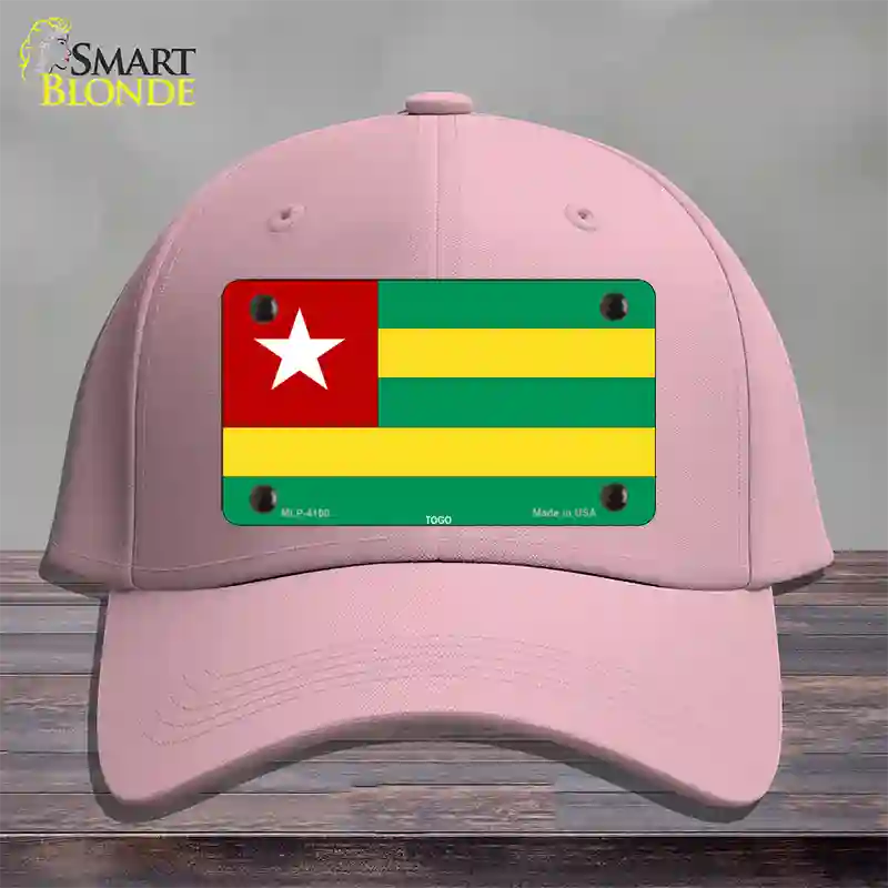 Togo Flag Novelty License Plate Hat Cotton / Pink