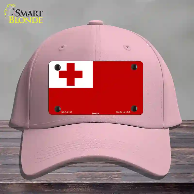 Tonga Flag Novelty License Plate Hat Cotton / Pink