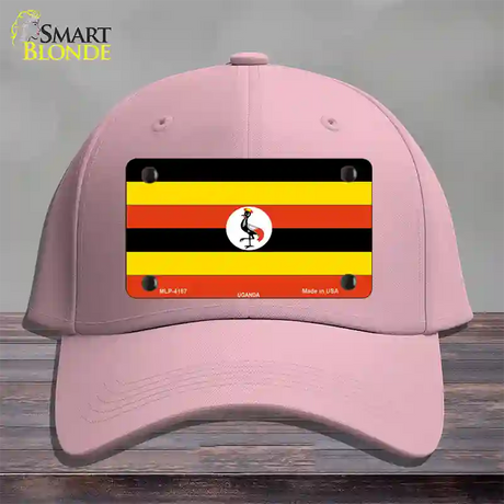 Uganda Flag Novelty License Plate Hat Cotton / Pink