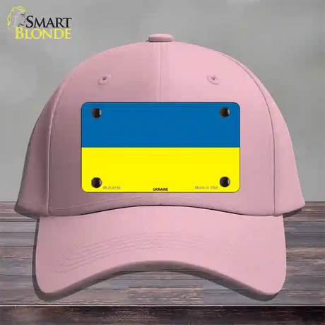 Ukraine Flag Novelty License Plate Hat Cotton / Pink