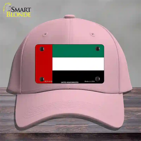 United Arab Emirates Flag Novelty License Plate Hat Cotton / Pink