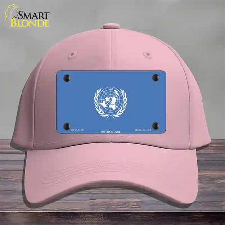 United Nations Flag Novelty License Plate Hat Cotton / Pink