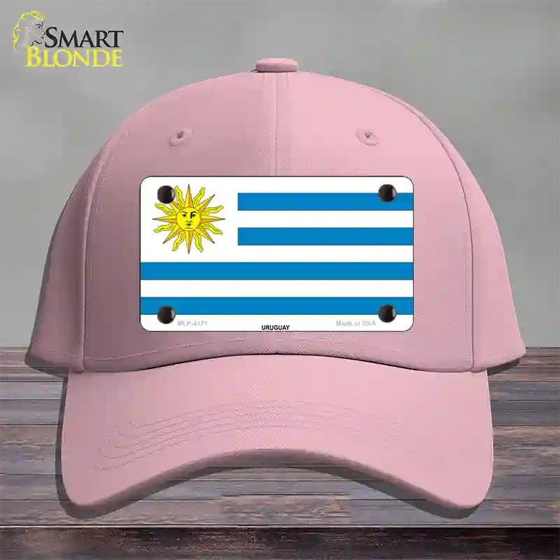 Uruguay Flag Novelty License Plate Hat Cotton / Pink