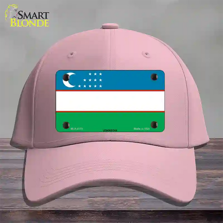 Uzbe Kistan Flag Novelty License Plate Hat Cotton / Pink