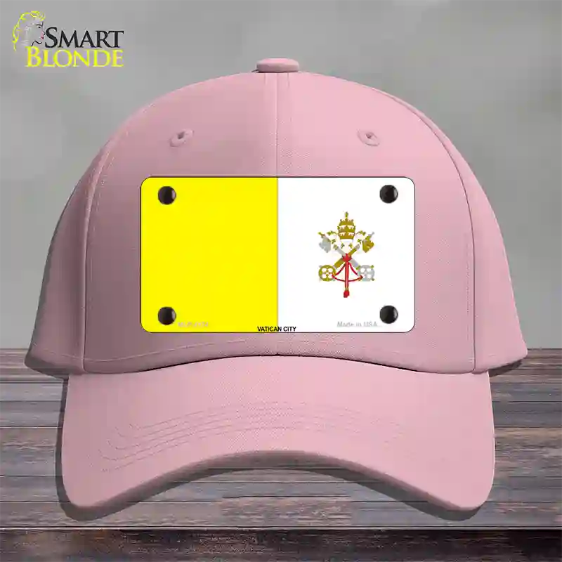 Vatican City Flag Novelty License Plate Hat Cotton / Pink