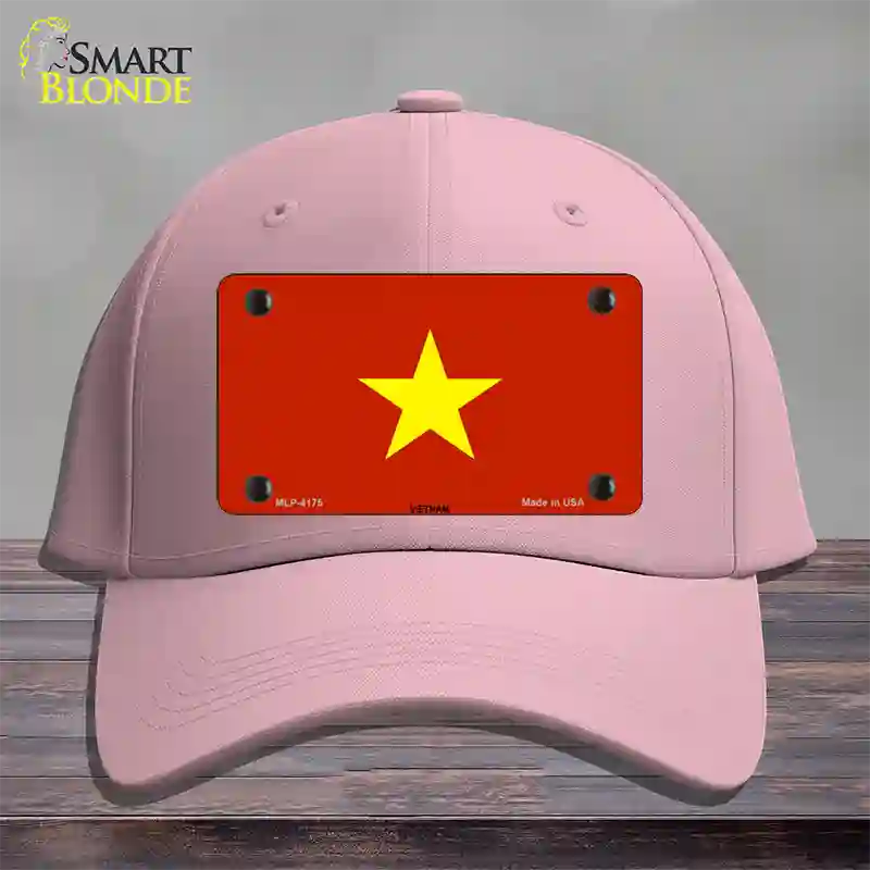 Vietnam Flag Novelty License Plate Hat Cotton / Pink