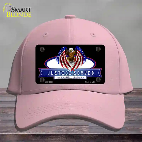 America Justice Served Novelty License Plate Hat Cotton / Pink