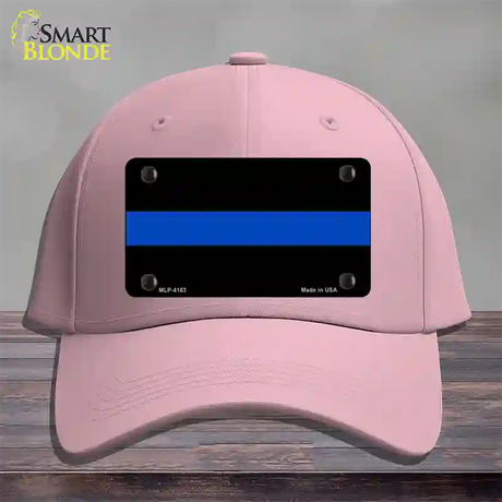 Thin Blue Line Police Novelty License Plate Hat Cotton / Pink