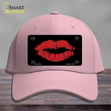 Full Red Lips Novelty License Plate Hat Cotton / Pink