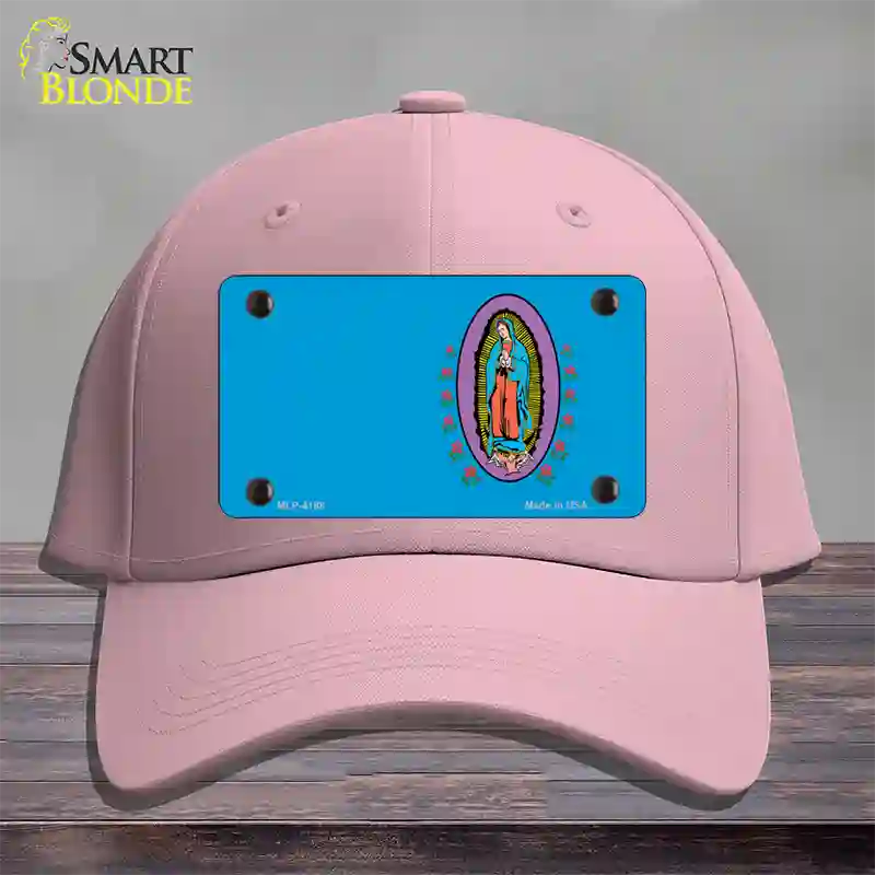 Virgin Mary Blue Novelty License Plate Hat Cotton / Pink