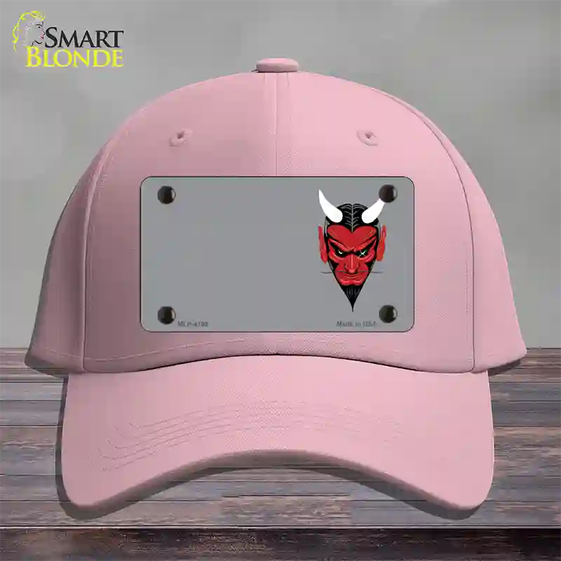 Devil Offset Novelty License Plate Hat Cotton / Pink