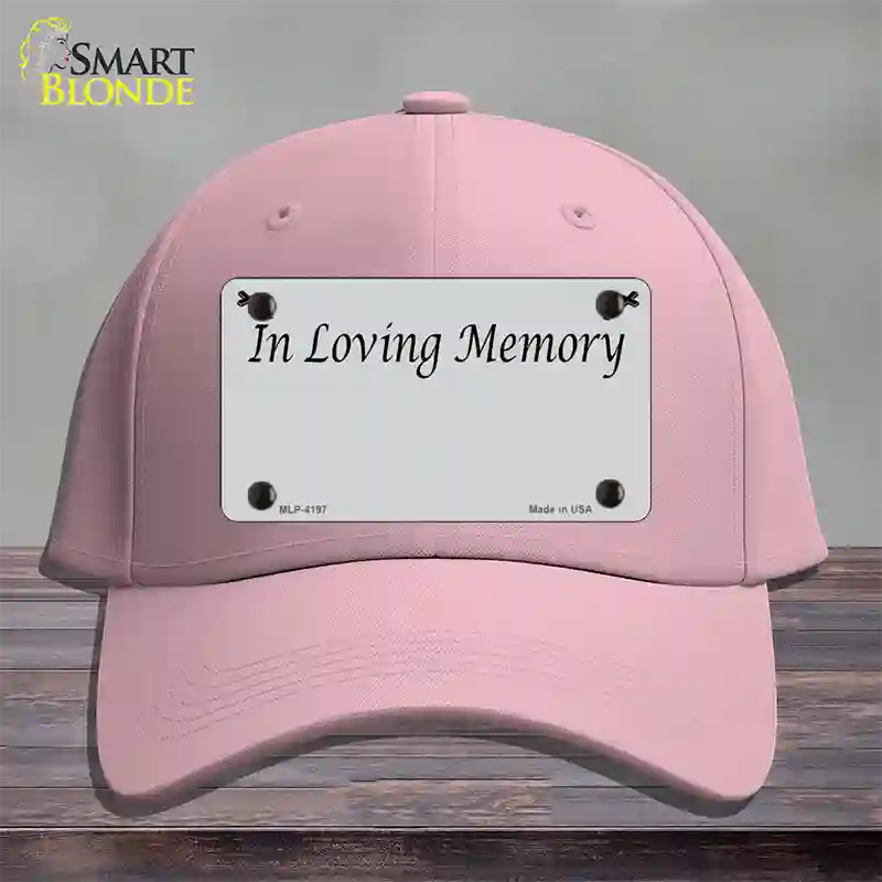 In Loving Memory Gray Novelty License Plate Hat Cotton / Pink