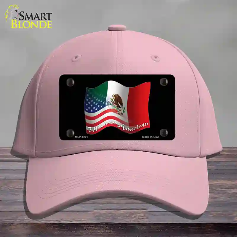 Mexican American Flag Novelty License Plate Hat Cotton / Pink