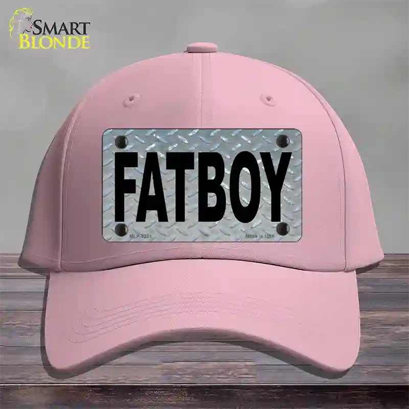 Fat Boy Diamond Novelty License Plate Hat Cotton / Pink