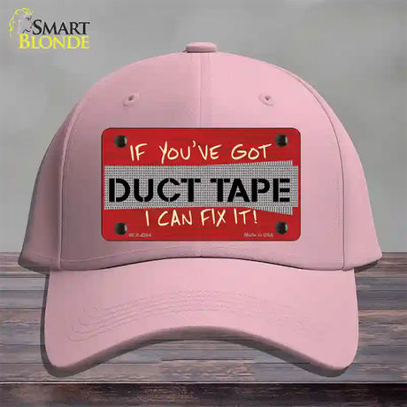 Duct Tape Novelty License Plate Hat Cotton / Pink