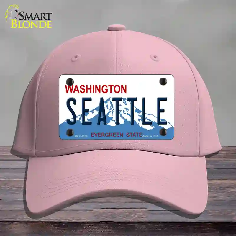 Seattle Washington Novelty License Plate Hat Cotton / Pink