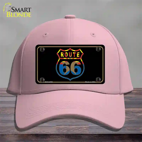 Route 66 Logo Arizona Flag Novelty License Plate Hat Cotton / Pink